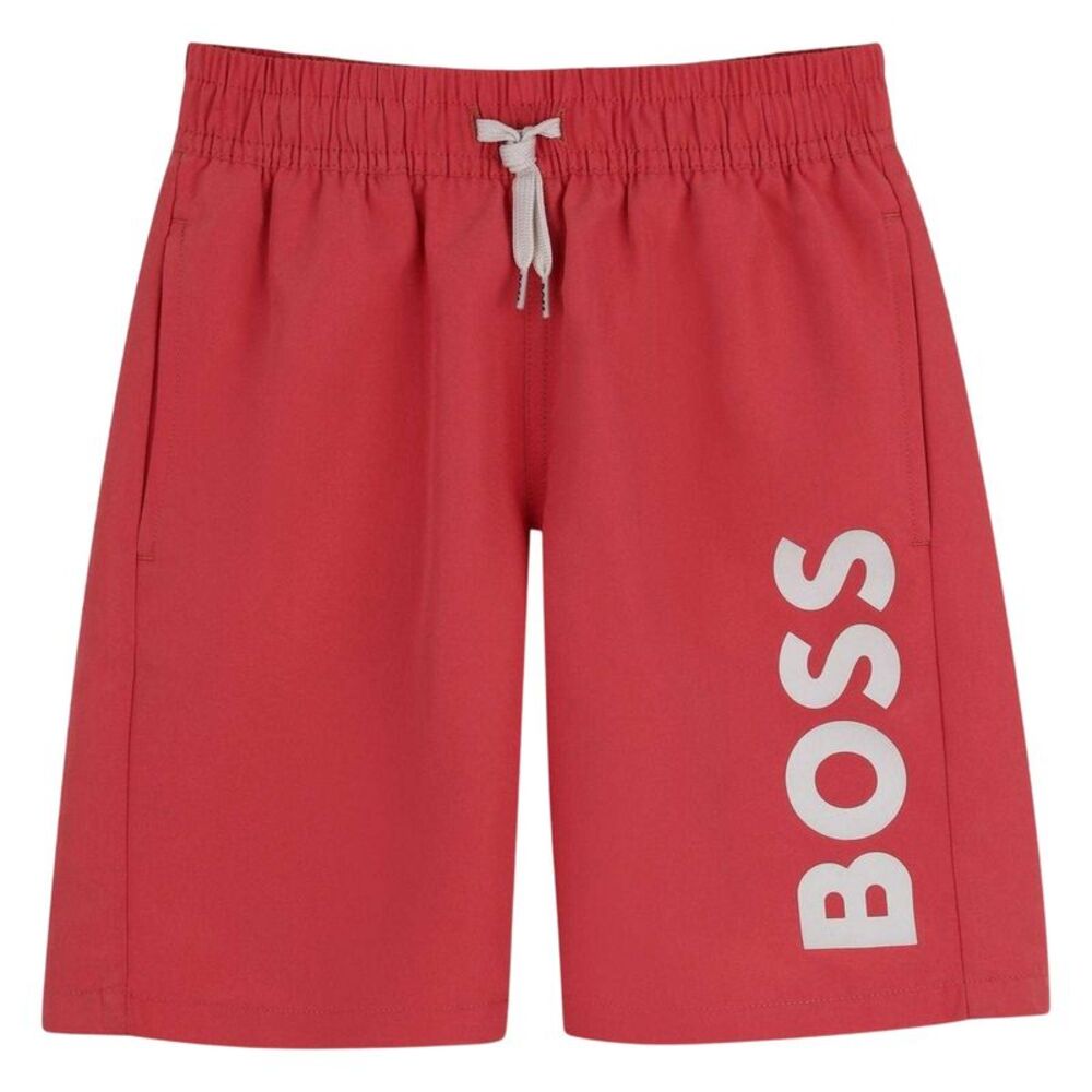 Boss Childrens/Kids Logo Swim Shorts / Raspberry
